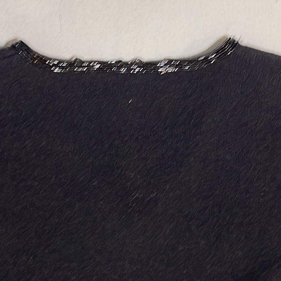 VINTAGE Lauren Ralph Lauren Woman Black V Neck Wool Sweater Size Petite P/M - Picture 9 of 10